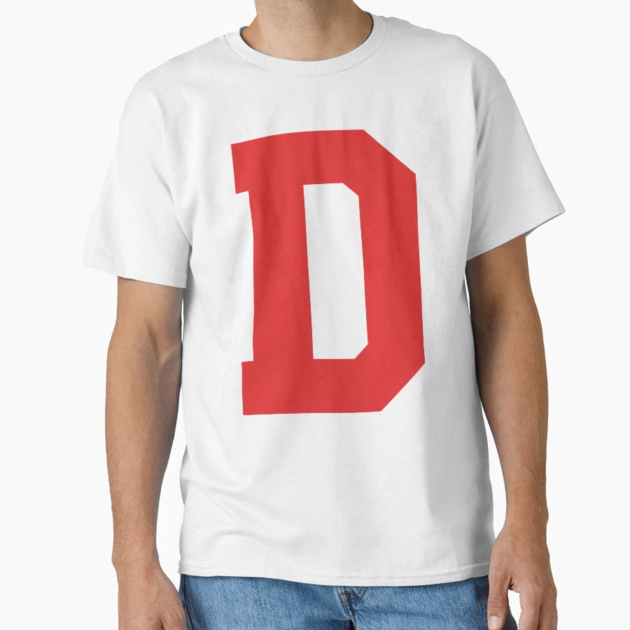 Alphabet Red D Sports Letter D T-Shirt - Casual Everyday Wear Men Women - T-Shirt, Sweatshirt, Hoodie