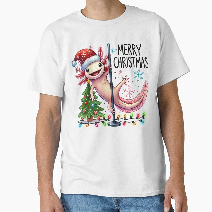 Christmas Axolotl by erkinmaddison - Adult & Kids T-Shirts, Sweatshirts & Hoodies apparel design preview 1