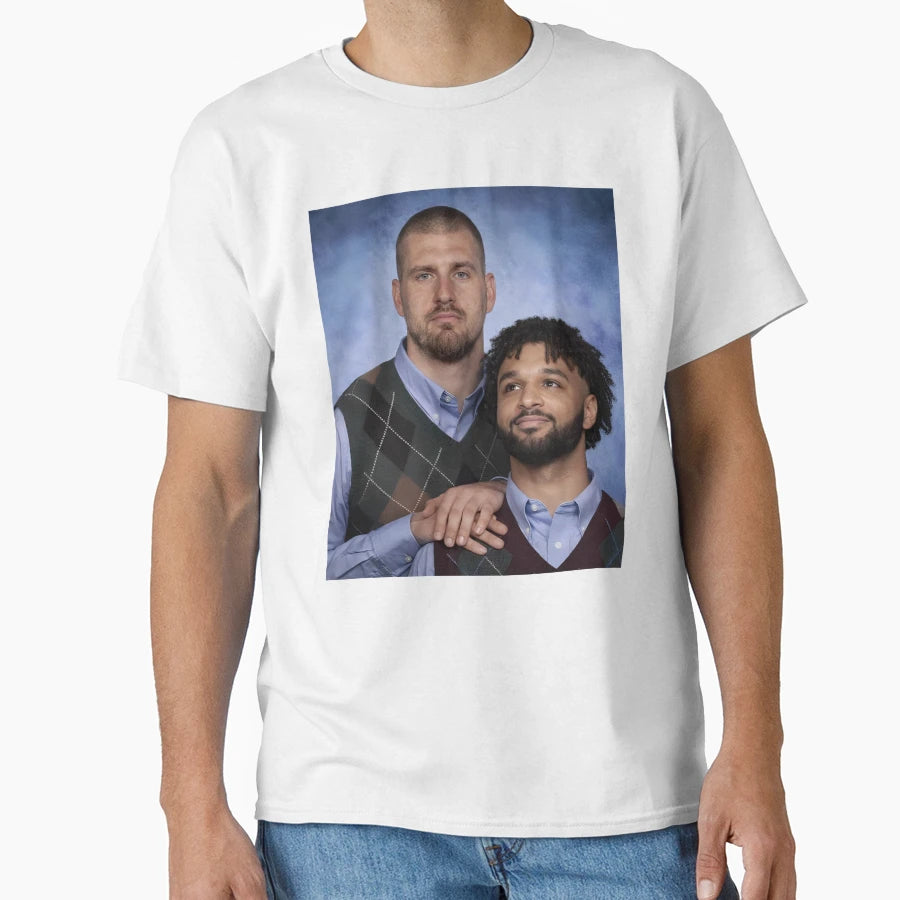 Nikola Jokic Jamal Murray Step T-Shirt - Minimalist Print for Adults - T-Shirt, Sweatshirt, Hoodie