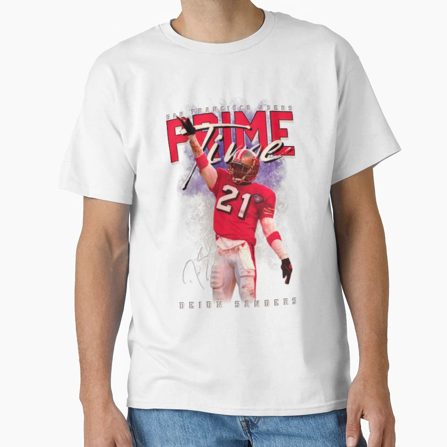 Deion Sanders San Francisco 49Ers T-Shirt - Novelty Apparel Unisex - T-Shirt, Sweatshirt, Hoodie