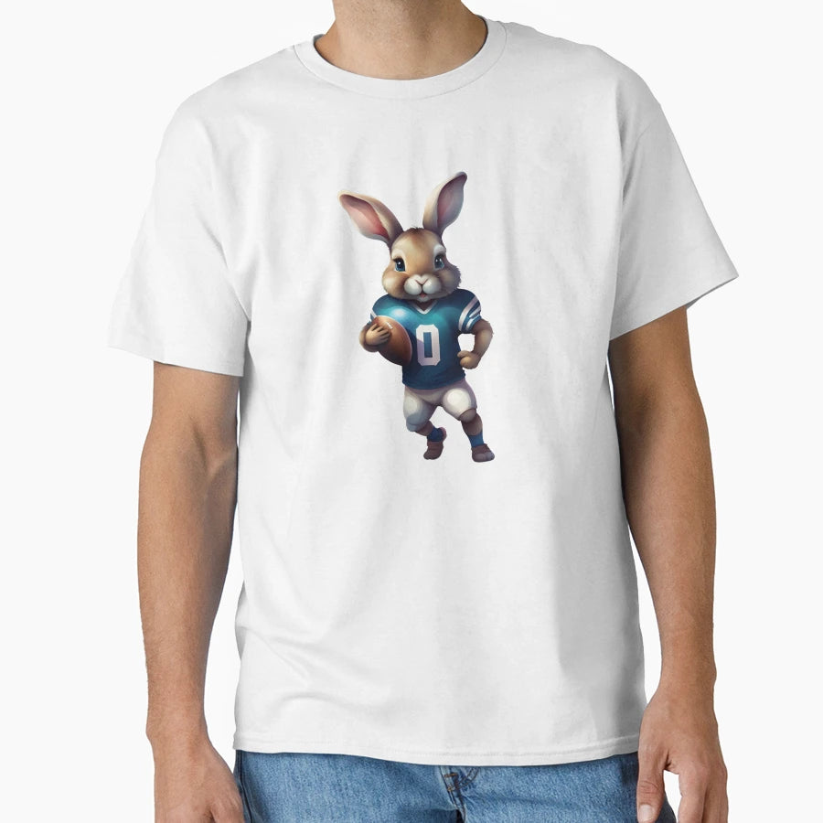 Football Lover Rabitt Rabbit Rabbit T-Shirt - Casual Everyday Wear Unisex - T-Shirt, Sweatshirt, Hoodie