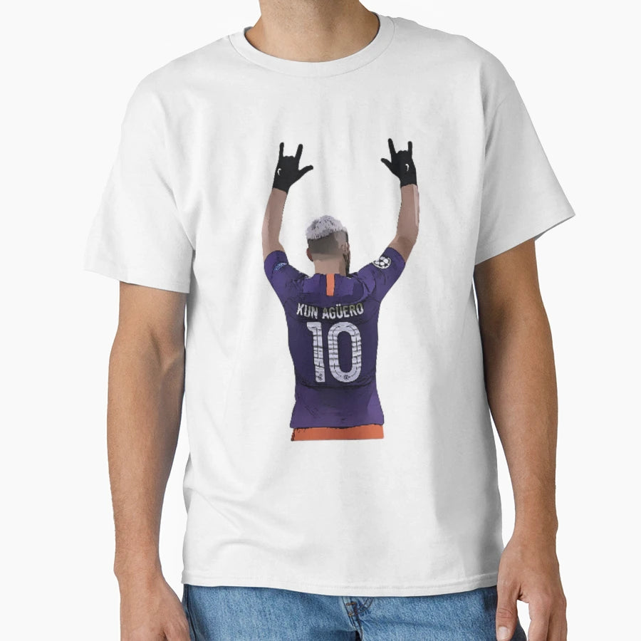 Kun Aguero Goal Celebration Iconic T-Shirt - Fun Novelty Design for Adults - T-Shirt, Sweatshirt, Hoodie