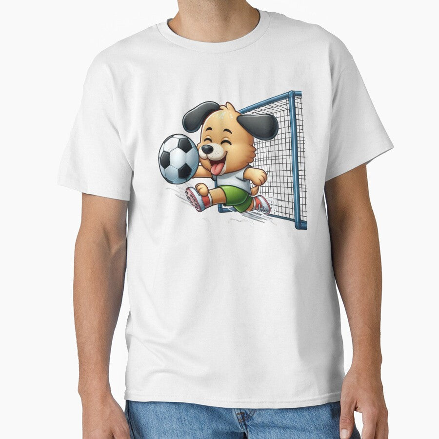 Puppy Soccer Star: The Winning Goal! by IraBum - Adult & Kids T-Shirts, Sweatshirts & Hoodies apparel design preview 1