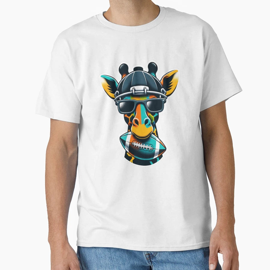 Football Giraffe T-Shirt - Novelty Apparel Unisex - T-Shirt, Sweatshirt, Hoodie