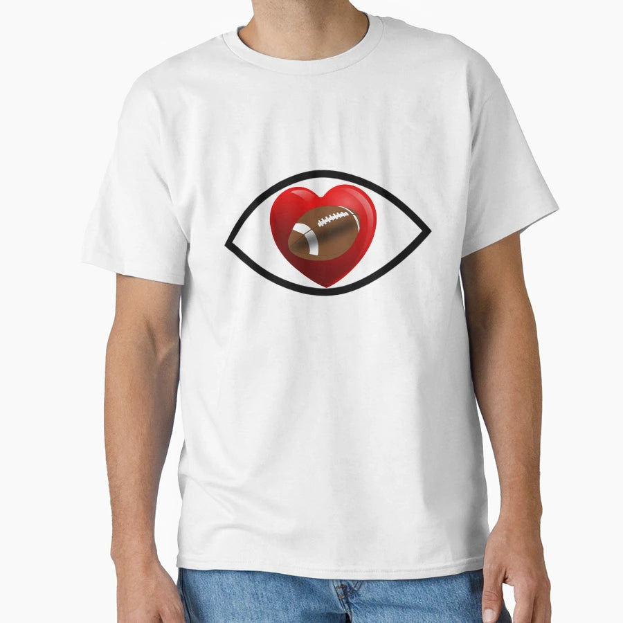 I Love Football Symbol T-Shirt - Trendy Graphic Men Women - T-Shirt, Sweatshirt, Hoodie