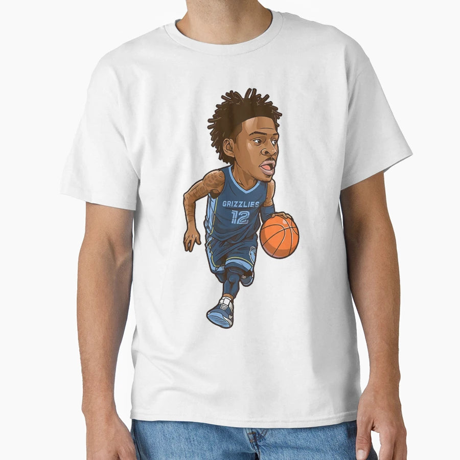 Ja Morant 12 Draw Chibi T-Shirt - Fun Novelty Design for Adults - T-Shirt, Sweatshirt, Hoodie