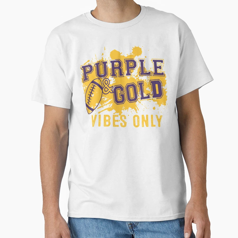 Purple Gold Game Day High School T-Shirt - Aesthetic Graphic Men Women - T-Shirt, Sweatshirt, Hoodie