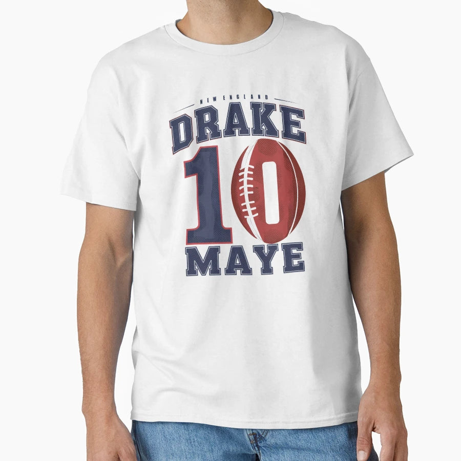 Drake Maye 10 New England 2024 T-Shirt - Minimalist Print Men Women - T-Shirt, Sweatshirt, Hoodie
