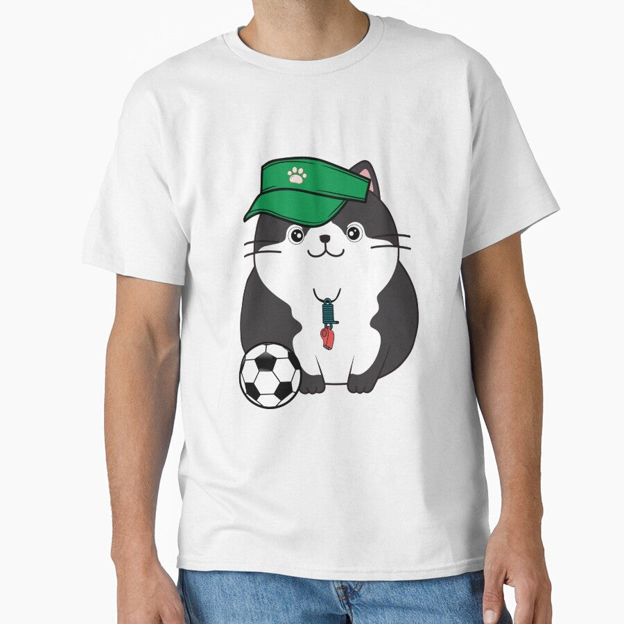 Soccer Player Fat Cat by Pet Station - Adult & Kids T-Shirts, Sweatshirts & Hoodies apparel design preview 1