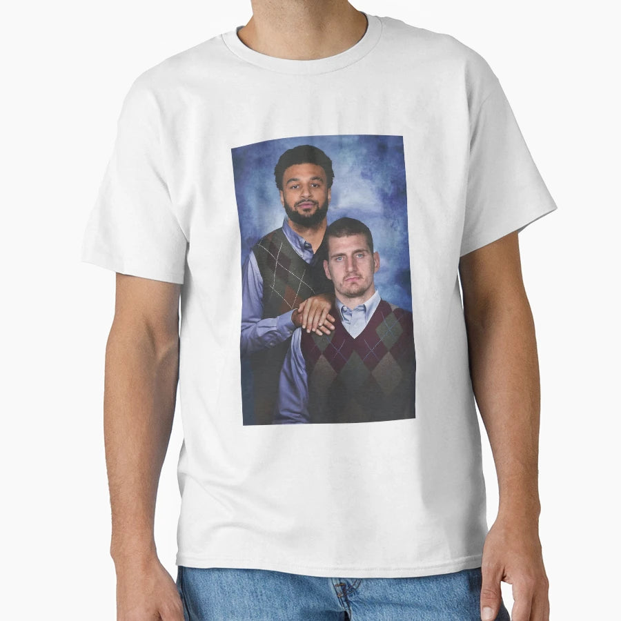 Nikola Jokic Jamal Murray Denver T-Shirt - Custom Art Print for Adults - T-Shirt, Sweatshirt, Hoodie