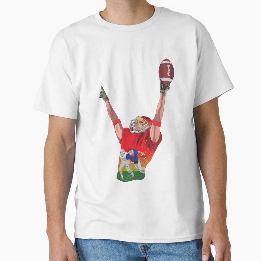 Star American Football Player Tight End T-Shirt - Graphic Print Men Women - T-Shirt, Sweatshirt, Hoodie