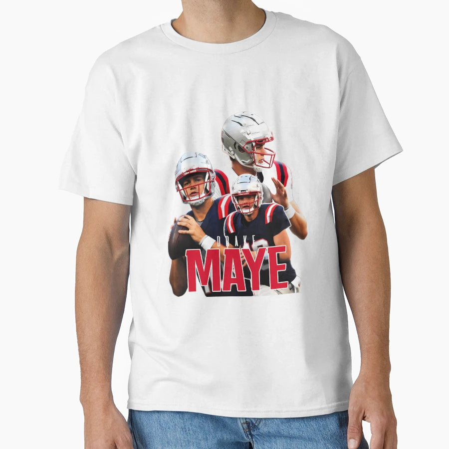 Drake Maye Football Maye Bootleg T-Shirt - Aesthetic Graphic for Adults - T-Shirt, Sweatshirt, Hoodie