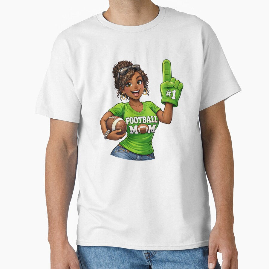 Football Mom Sports by Myra365Art - Adult & Kids T-Shirts, Sweatshirts & Hoodies apparel design preview 1