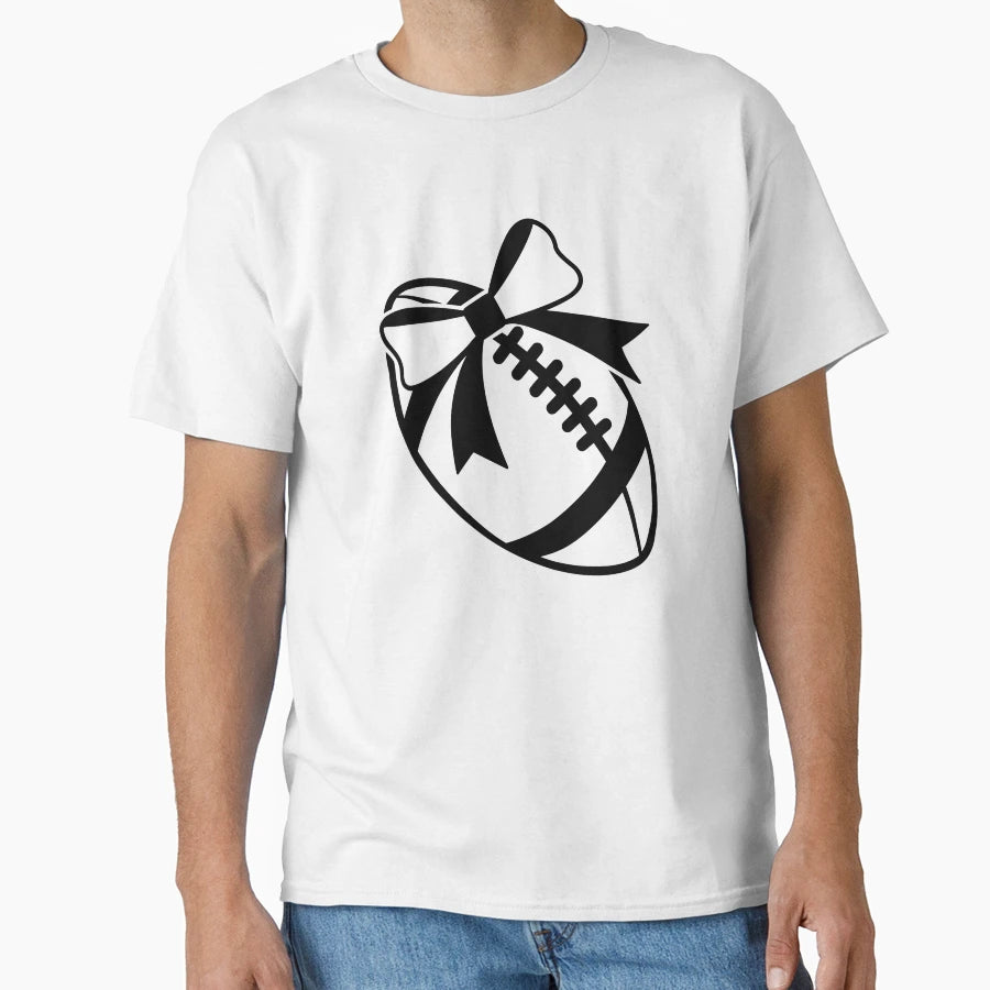 Football Bow T-Shirt - Fun Novelty Design Men Women - T-Shirt, Sweatshirt, Hoodie