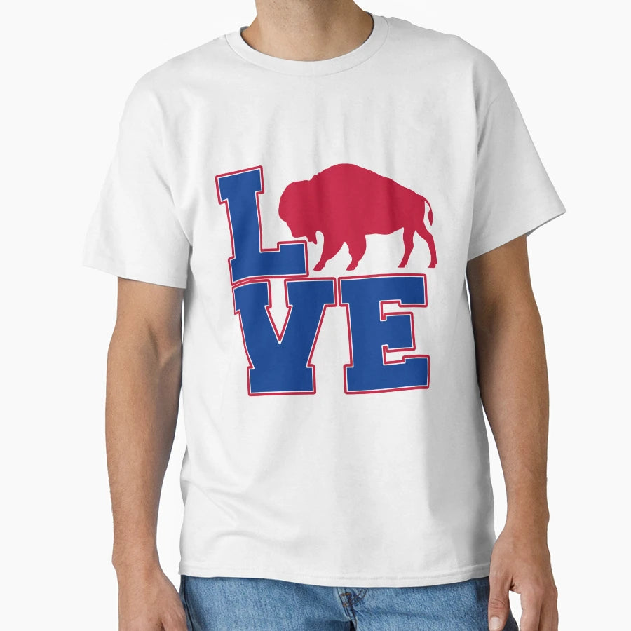 Buffalo Love T-Shirt - Custom Art Print Men Women - T-Shirt, Sweatshirt, Hoodie