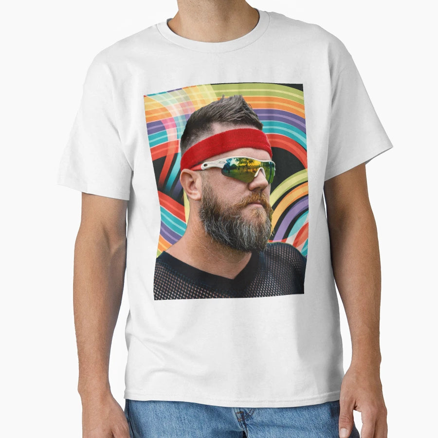 Bearded 80S Headband T-Shirt - Custom Art Print for Adults - T-Shirt, Sweatshirt, Hoodie