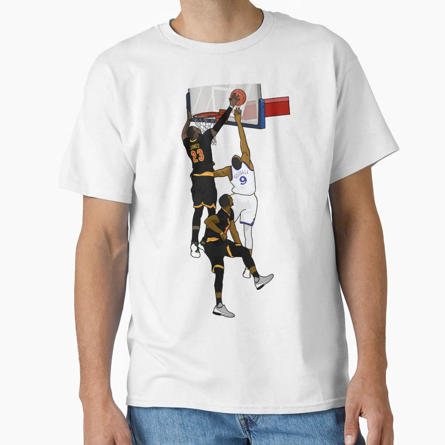 Lebron James Block Cartoon T-Shirt - Novelty Apparel Unisex - T-Shirt, Sweatshirt, Hoodie