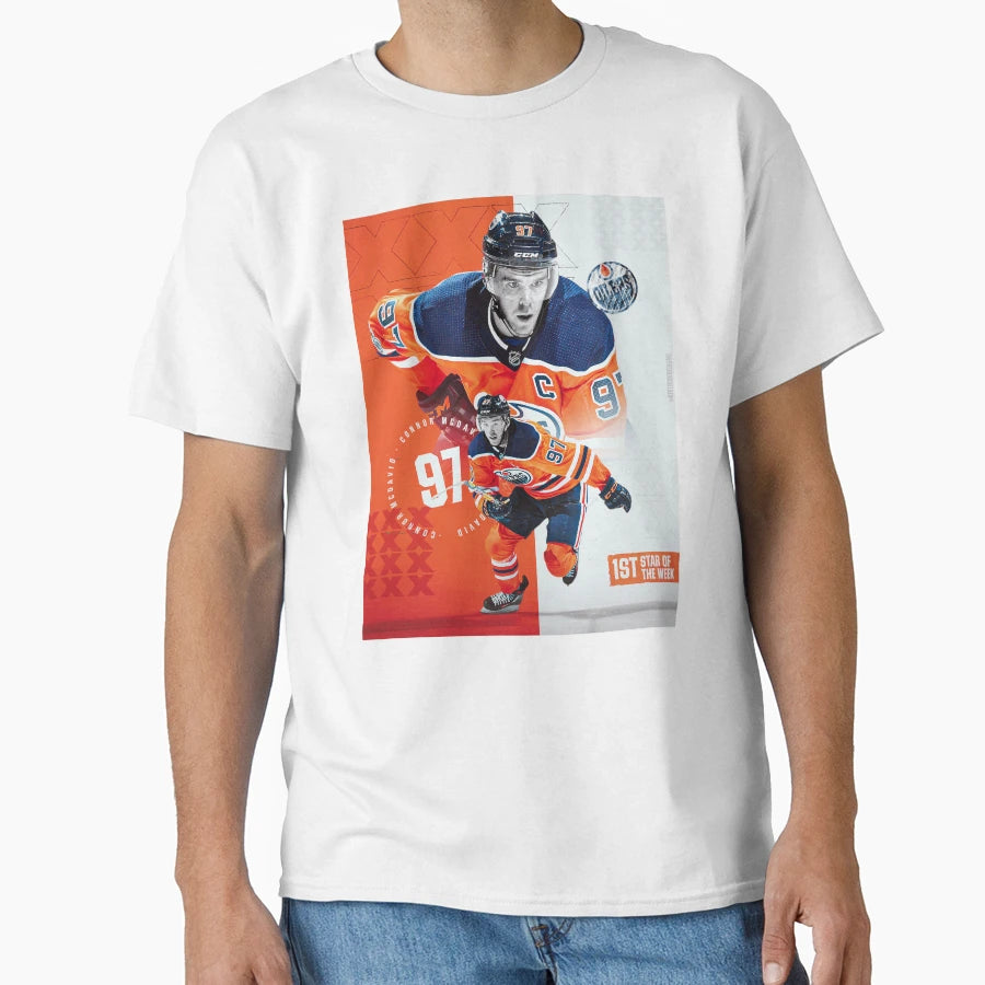 Connor Mcdavid T-Shirt - Minimalist Print for Adults - T-Shirt, Sweatshirt, Hoodie