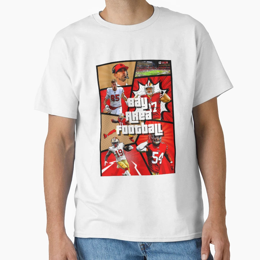 Bay Area Football T-Shirt - Aesthetic Graphic Men Women - T-Shirt, Sweatshirt, Hoodie