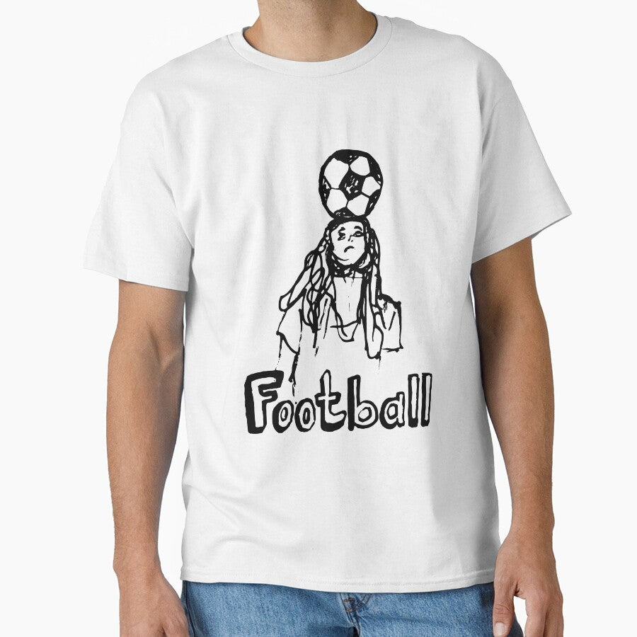 Hand-Drawn Football Blacke and White Sketch Art by - Adult & Kids T-Shirts, Sweatshirts & Hoodies apparel design preview 1