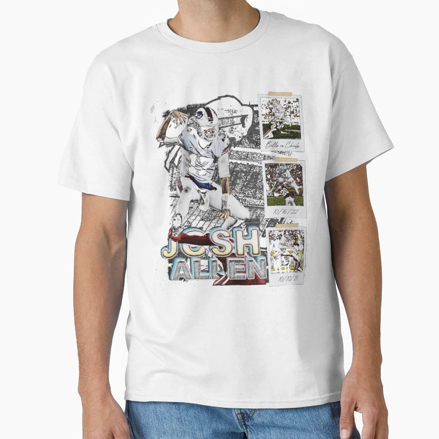 Dynamic Football Quarterback Jump Sports T-Shirt - Graphic Print Unisex - T-Shirt, Sweatshirt, Hoodie