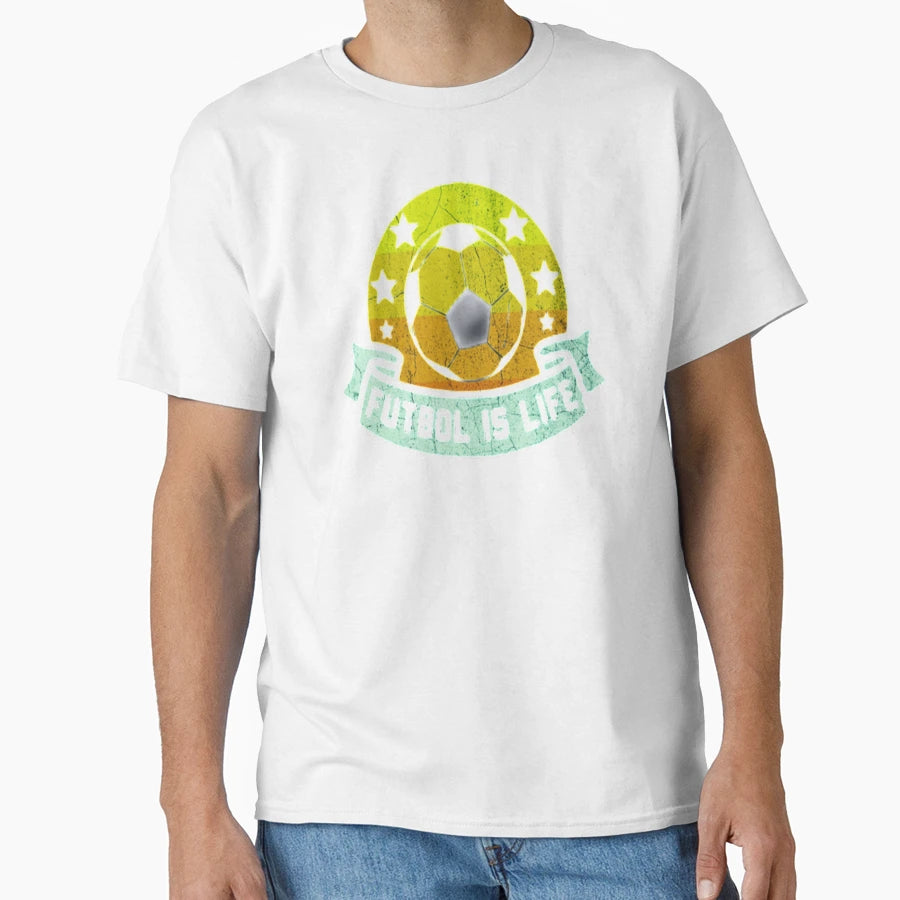 Funny Futbol Is Life Soccer Players T-Shirt - Graphic Print Men Women - T-Shirt, Sweatshirt, Hoodie