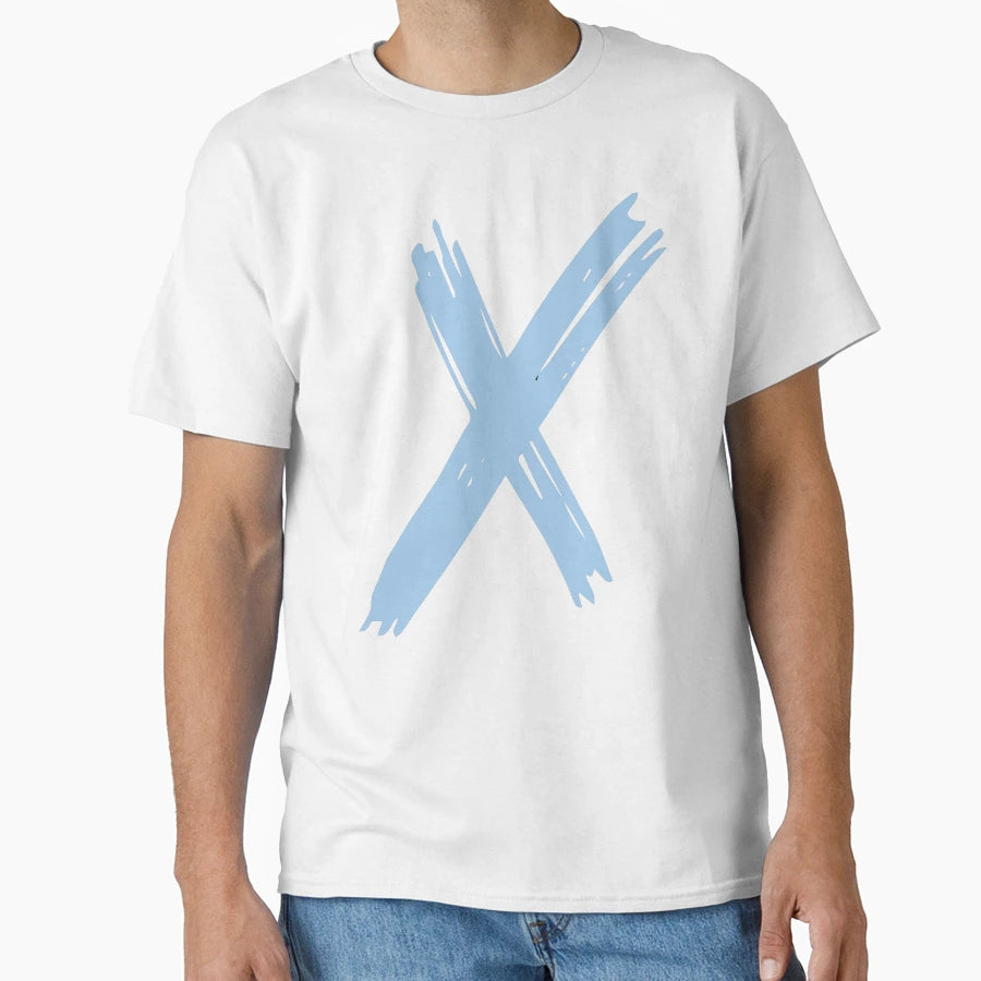 Blue X T-Shirt - Graphic Print for Adults - T-Shirt, Sweatshirt, Hoodie