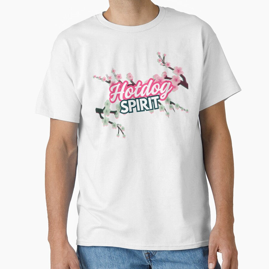Cherry Blossom Dog by Hotdog Spirit - Adult & Kids T-Shirts, Sweatshirts & Hoodies apparel design preview 1
