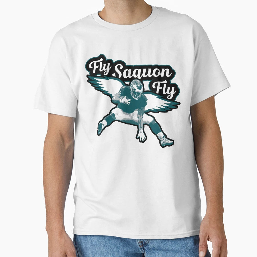 Fly Saquon Fly T-Shirt - Graphic Print Unisex - T-Shirt, Sweatshirt, Hoodie
