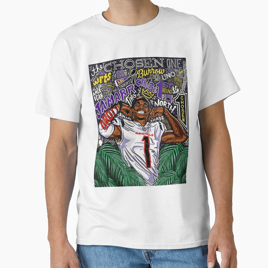 Jamarr Chase T-Shirt - Custom Art Print Unisex - T-Shirt, Sweatshirt, Hoodie