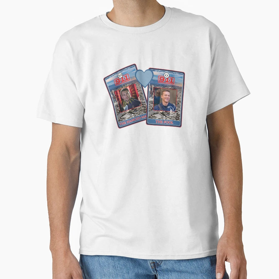 911 Tarot Card Set Eddie And Buck T-Shirt - Casual Everyday Wear Unisex - T-Shirt, Sweatshirt, Hoodie