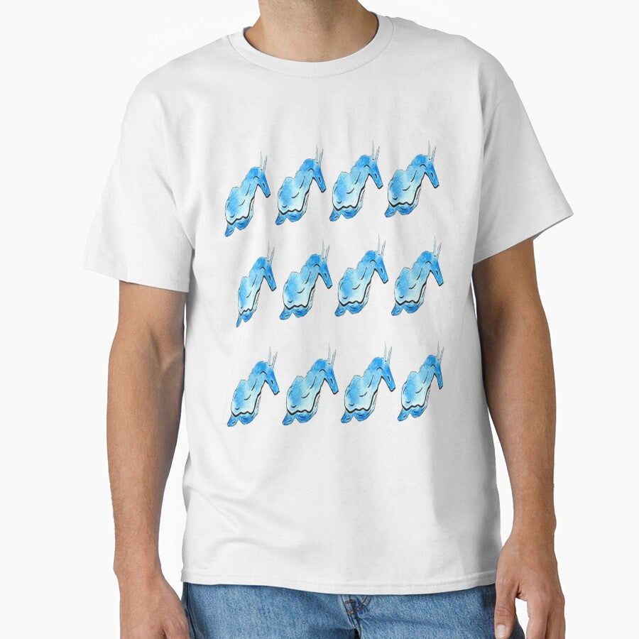 Ocean bathmat blue slug by NancyArtDesigns - Adult & Kids T-Shirts, Sweatshirts & Hoodies apparel design preview 1