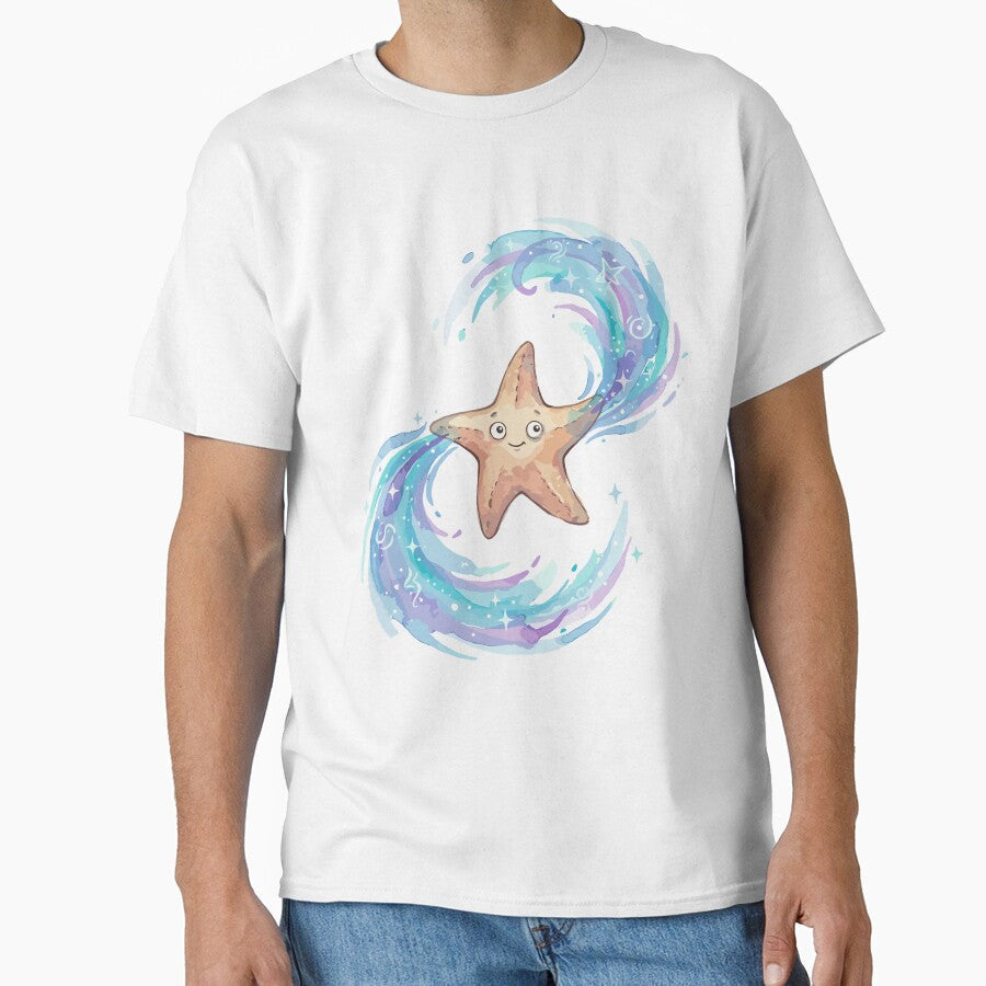 Magical Ocean: Starfish Spell Caster by bapupa - Adult & Kids T-Shirts, Sweatshirts & Hoodies apparel design preview 1