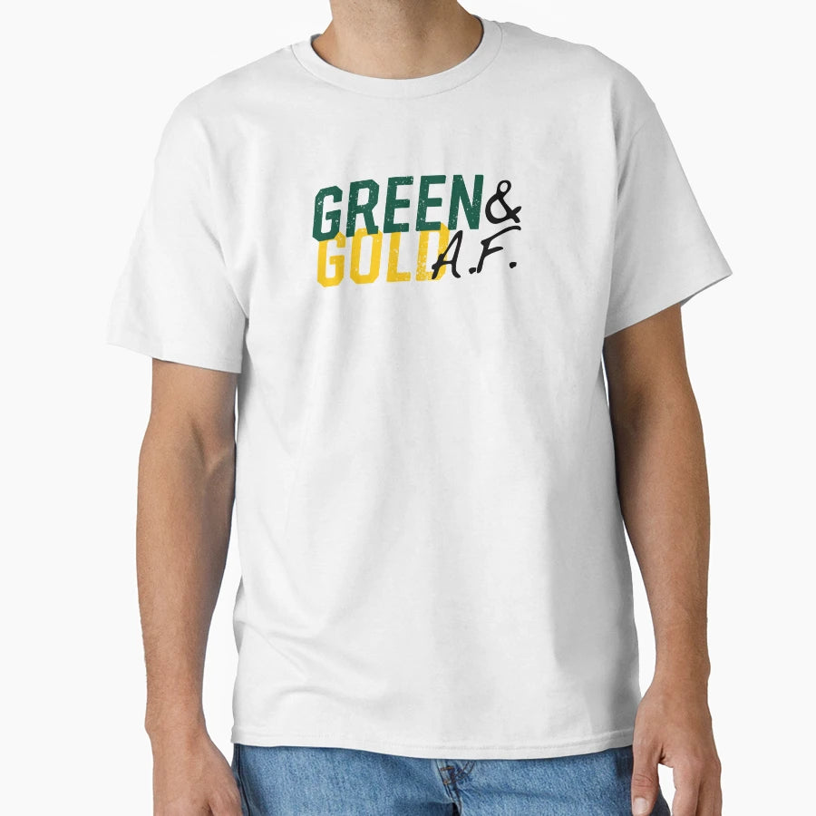 Green And Gold Af T-Shirt - Novelty Apparel Unisex - T-Shirt, Sweatshirt, Hoodie