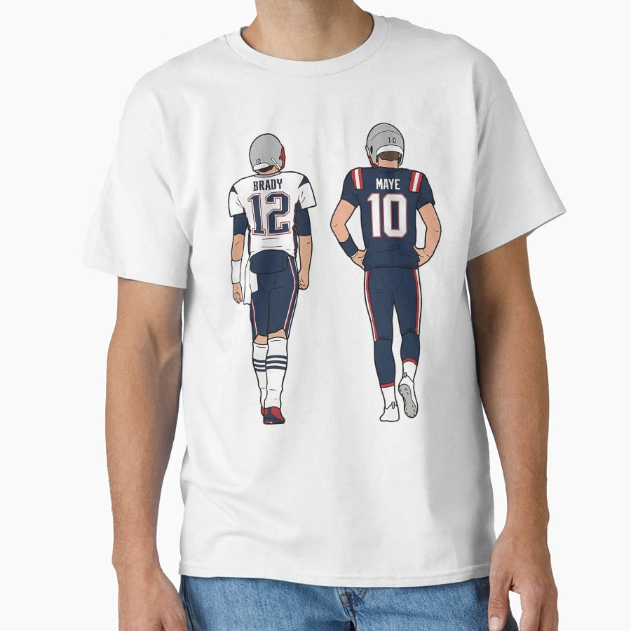Drake Maye And Tb12 T-Shirt - Minimalist Print for Adults - T-Shirt, Sweatshirt, Hoodie