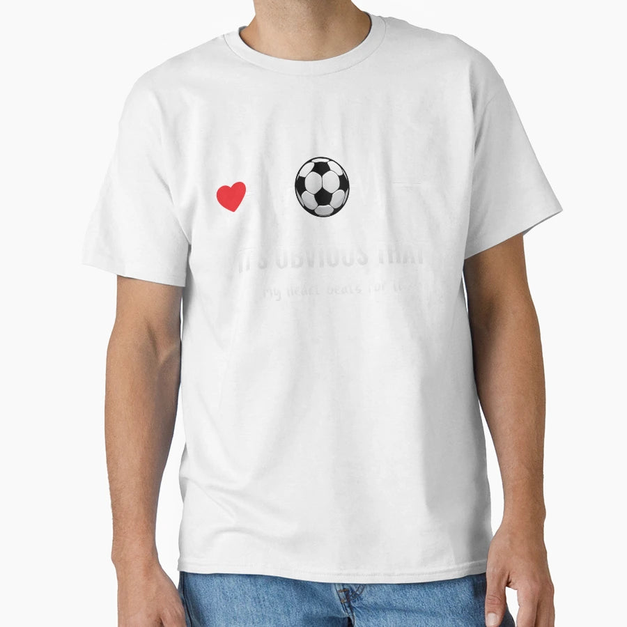 Soccer Heartbeat Soccer Lover Gift T-Shirt - Fun Novelty Design Men Women - T-Shirt, Sweatshirt, Hoodie
