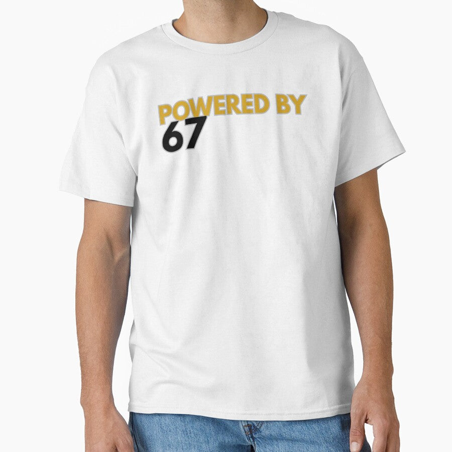 Powered by 67 Funny Running Gift for Runners and - Adult & Kids T-Shirts, Sweatshirts & Hoodies apparel design preview 1