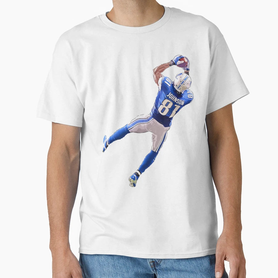 Detroit Football Calvin Johnson T-Shirt - Casual Everyday Wear Unisex - T-Shirt, Sweatshirt, Hoodie