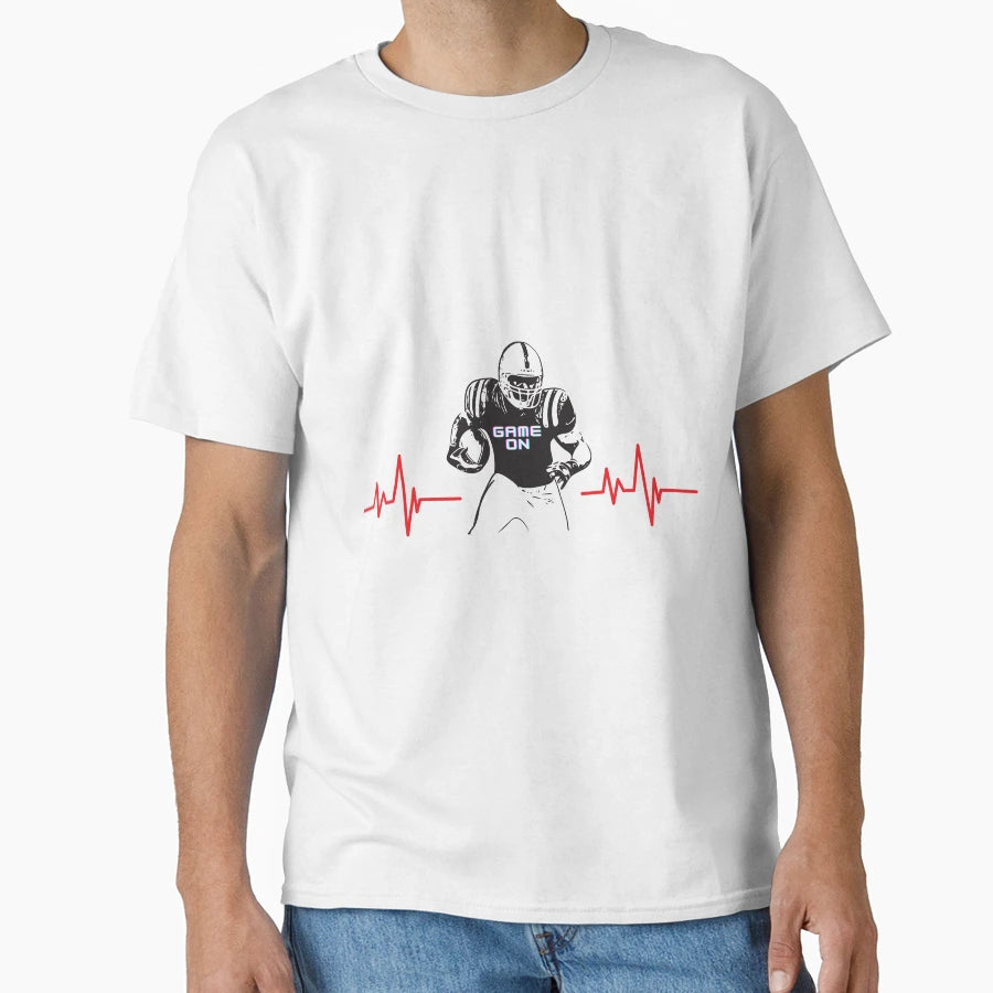 Football Fan Game Pulse T-Shirt - Unique Graphic Unisex - T-Shirt, Sweatshirt, Hoodie