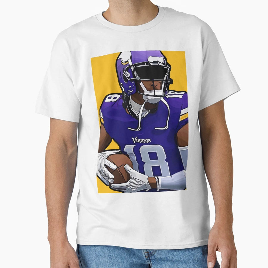 Justin Jet Jefferson T-Shirt - Custom Art Print Men Women - T-Shirt, Sweatshirt, Hoodie
