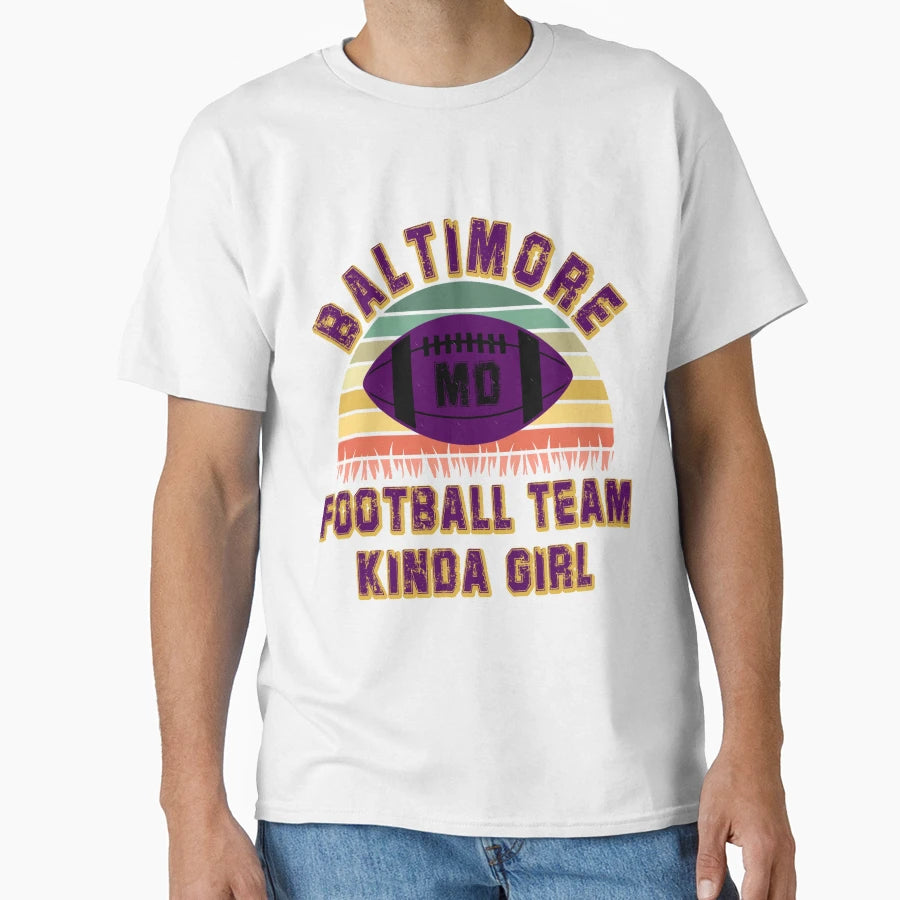 Baltimore Ravens Football Team Kinda T-Shirt - Minimalist Print Unisex - T-Shirt, Sweatshirt, Hoodie