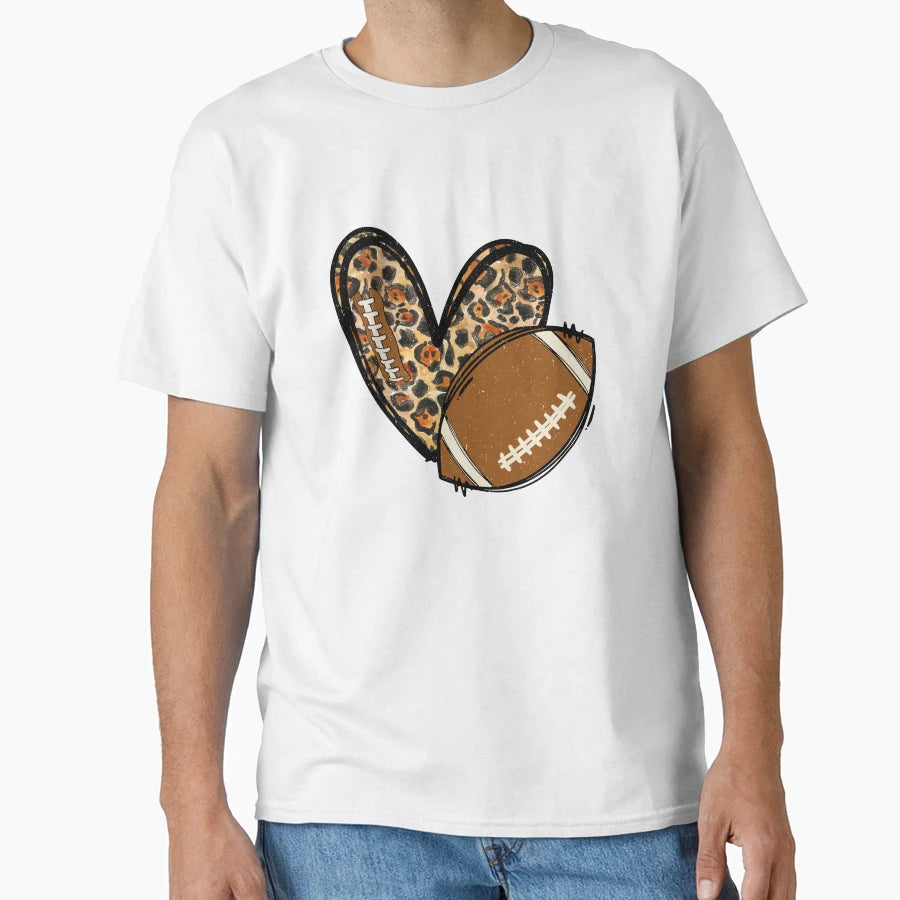 Football Heart T-Shirt - Graphic Print for Adults - T-Shirt, Sweatshirt, Hoodie