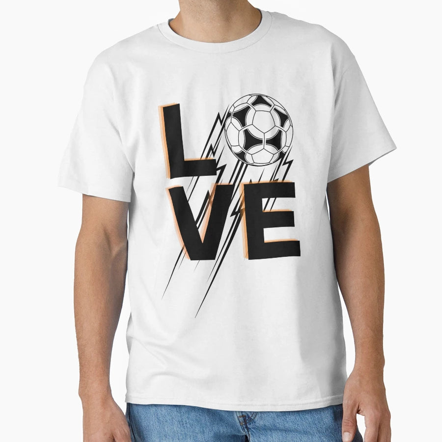 I Love Soccer T-Shirt - Custom Art Print for Adults - T-Shirt, Sweatshirt, Hoodie