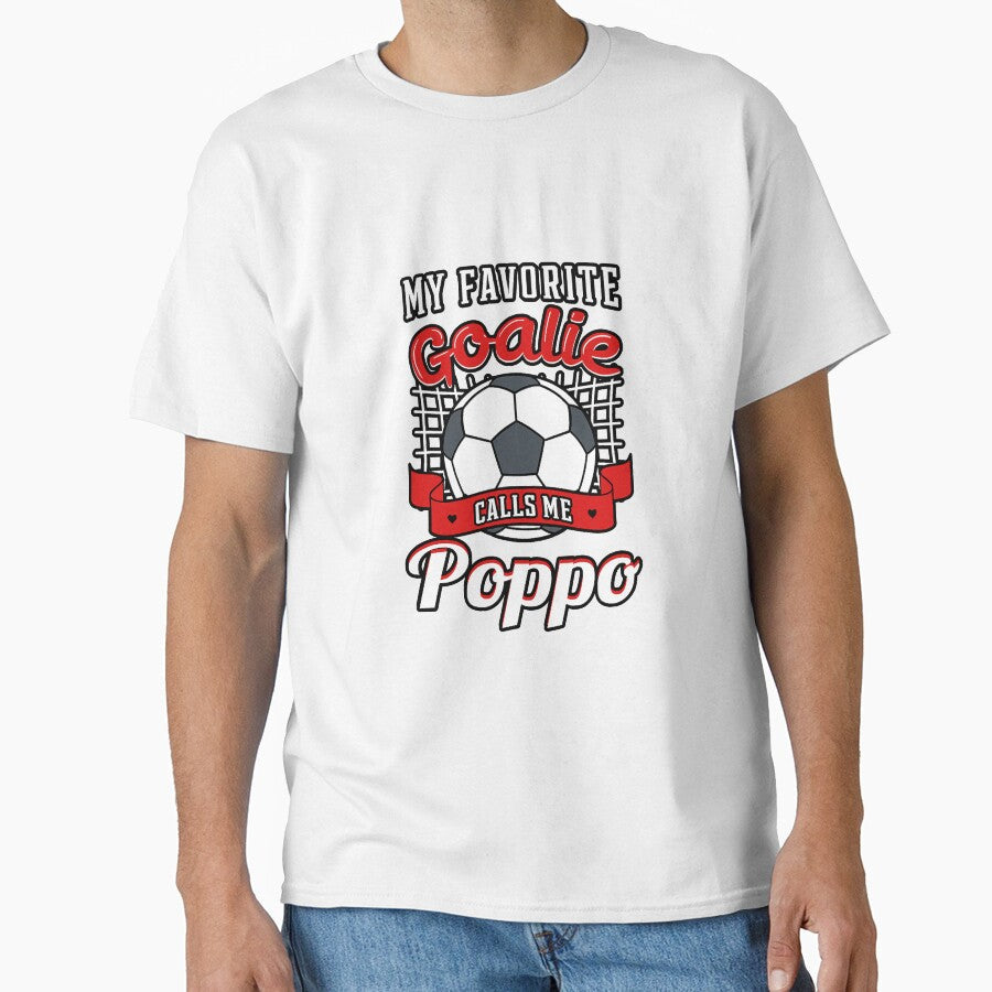 My Favorite Goalie Calls Me Poppo by YesterDayCheck - Adult & Kids T-Shirts, Sweatshirts & Hoodies apparel design preview 1
