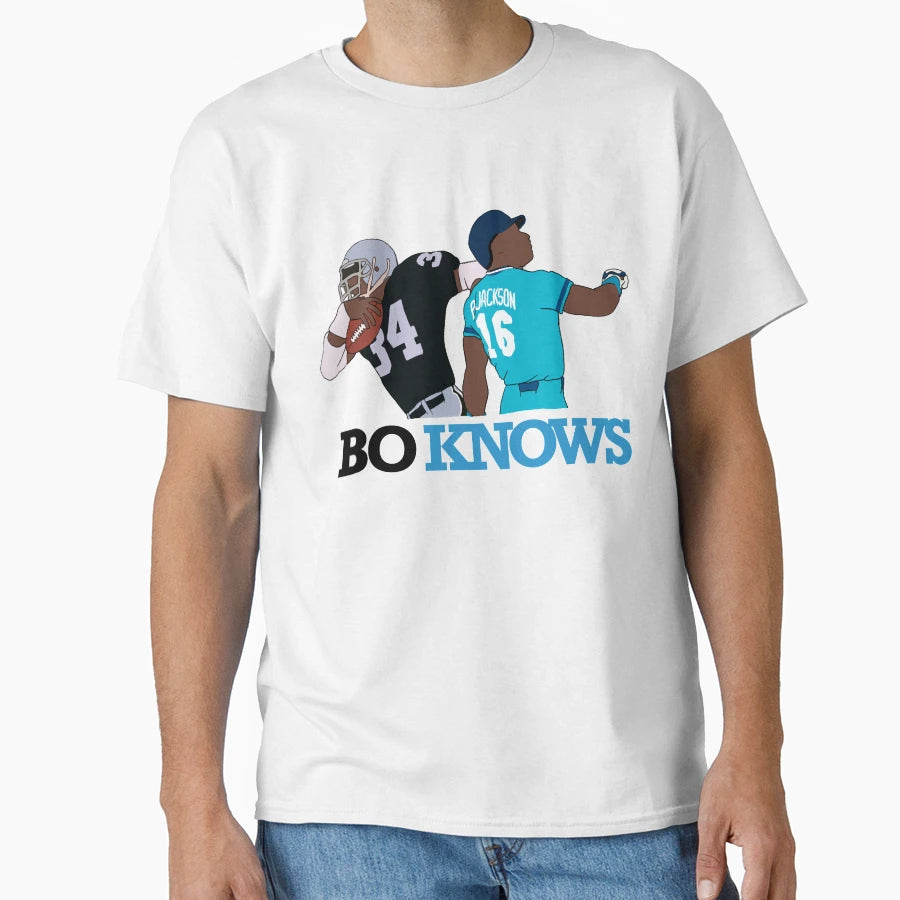 Bo Knows Playing Baseball T-Shirt - Unique Graphic Unisex - T-Shirt, Sweatshirt, Hoodie