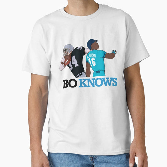 Bo Knows Playing Baseball T-Shirt - Unique Graphic Unisex - T-Shirt, Sweatshirt, Hoodie