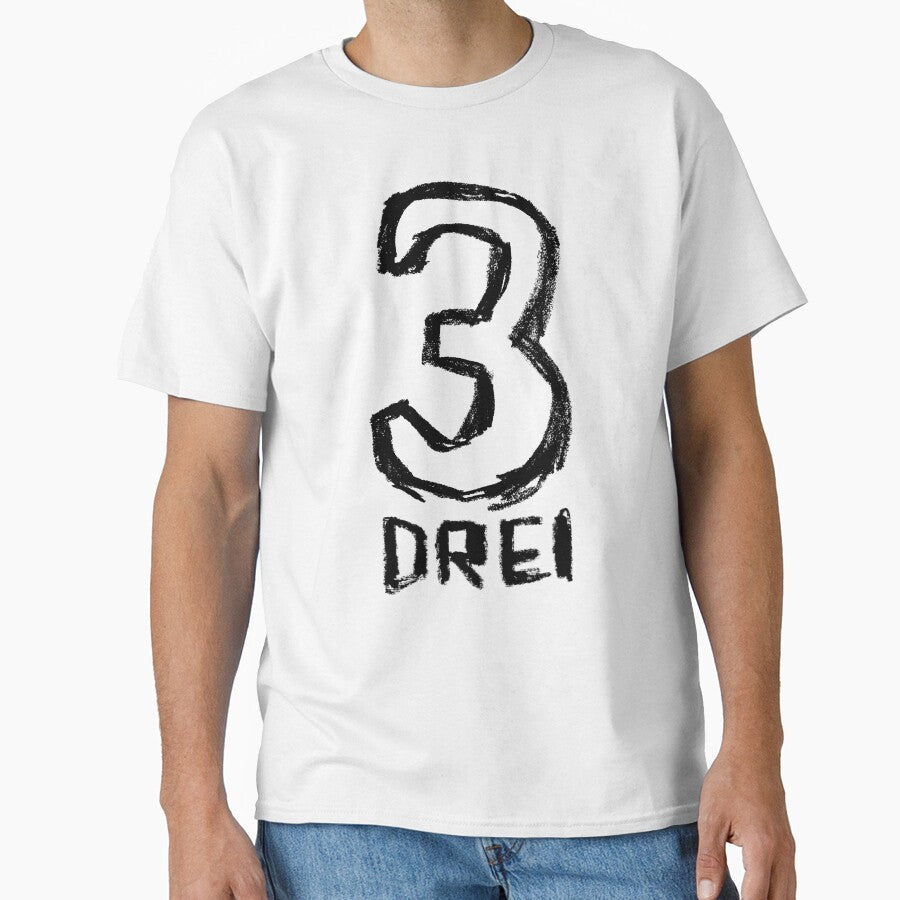 Number Three, German 3 by badlydrawnbabe - Adult & Kids T-Shirts, Sweatshirts & Hoodies apparel design preview 1