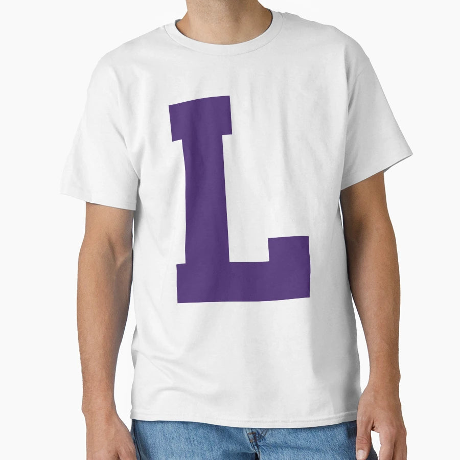 Alphabet Purple L Sports Letter L T-Shirt - Minimalist Print for Adults - T-Shirt, Sweatshirt, Hoodie