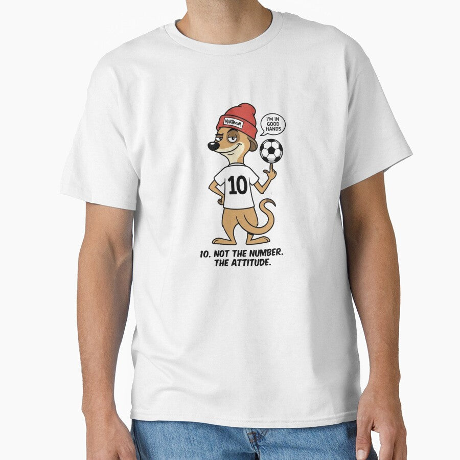 10. Not The Number. Attitude. Retro Soccer Meerkat by - Adult & Kids T-Shirts, Sweatshirts & Hoodies apparel design preview 1