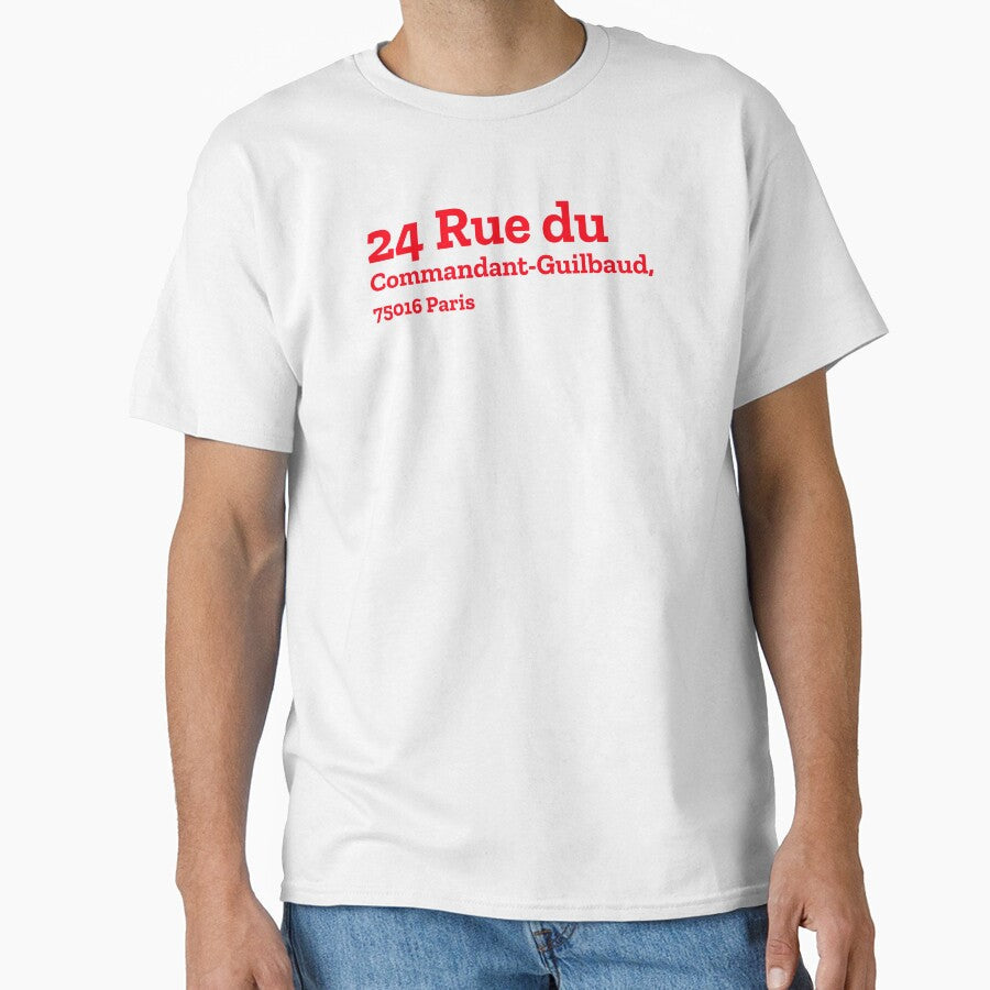 Paris Stadium Address by The Chuck Wagon - Adult & Kids T-Shirts, Sweatshirts & Hoodies apparel design preview 1